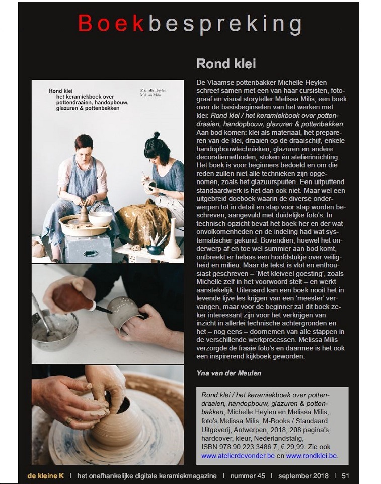 Rond klei - de kleine K - het onafhankelijk digitale keramiekmagazine
